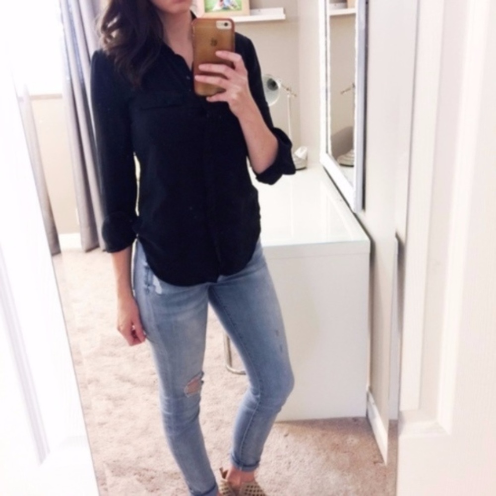 Madewell 100% Silk Button-down Shirt